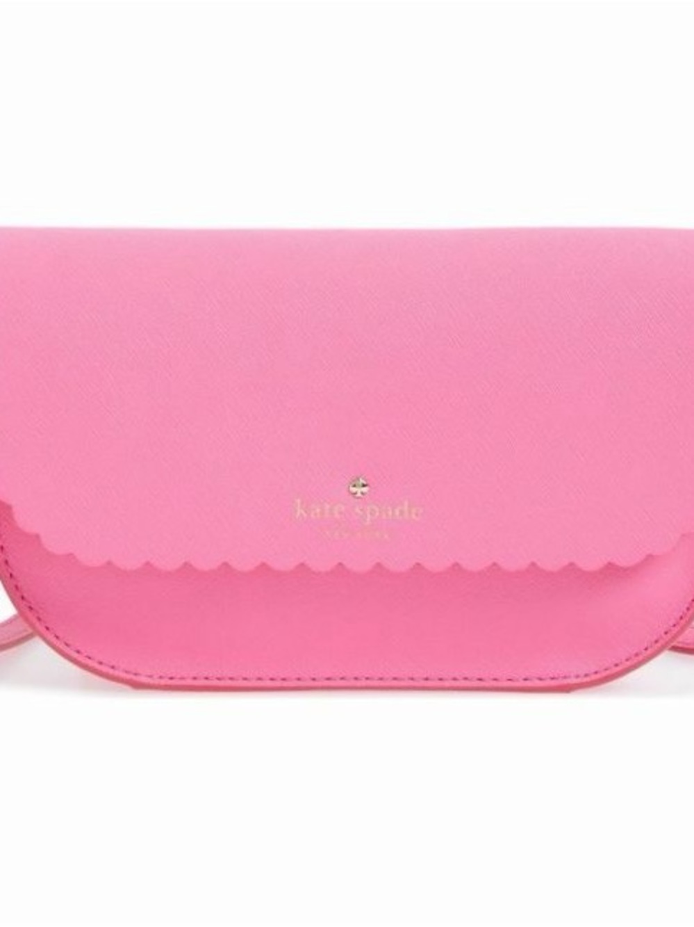 Kate Spade Cape Drive Jettie Scalloped Leather Crossbody Bag – Tulip Pink